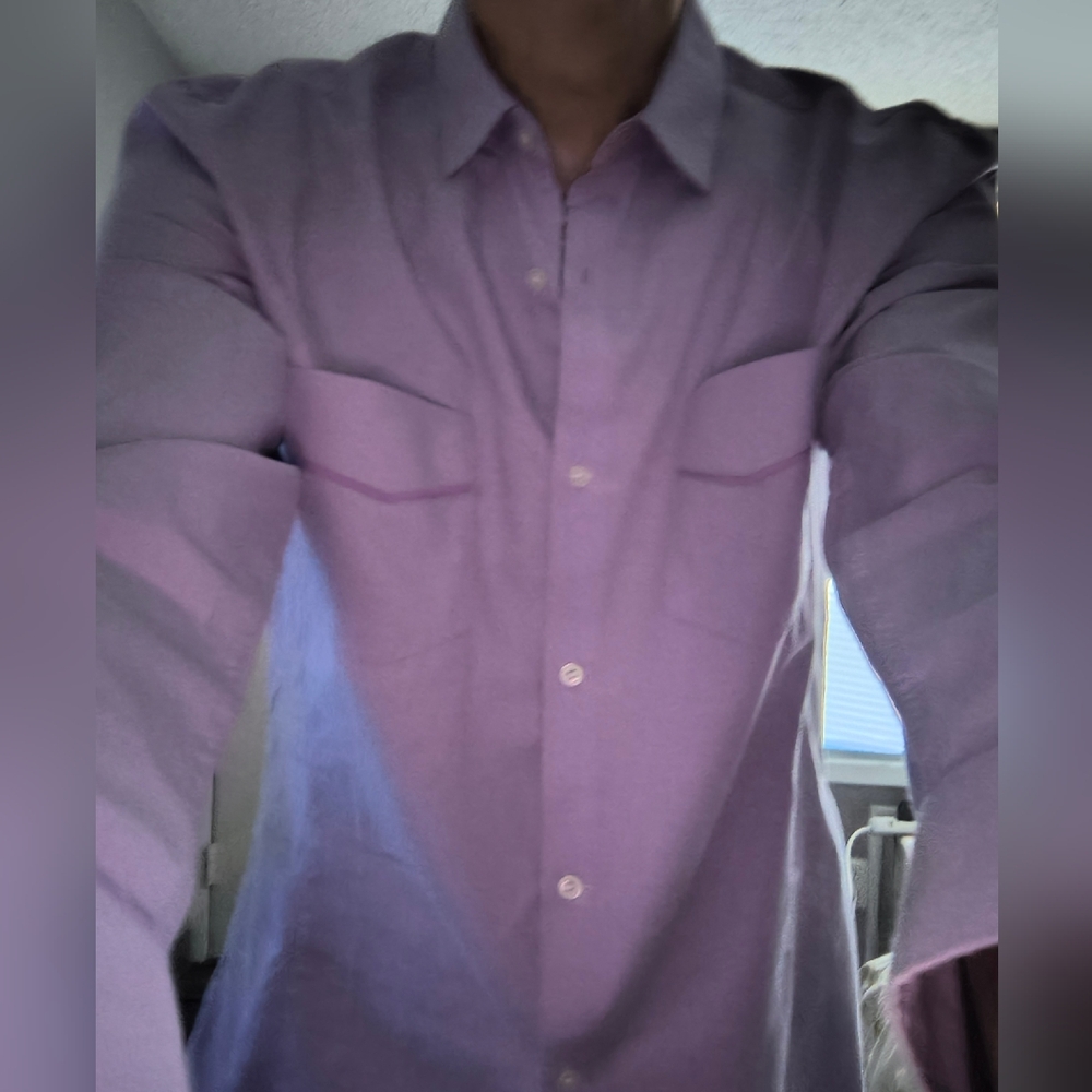 Rare nwot  American rag purple violet mens button down casual button down shirt - Picture 8 of 16